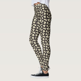 Legging Fantasmas cremosos - padrão de Halloween.