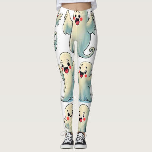 Legging Fantasmas Fofos Assustadores: Divertidamente Assom