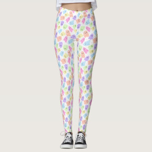 Legging Fantasmas Rainbow pastel Watercolor Halloween Patt