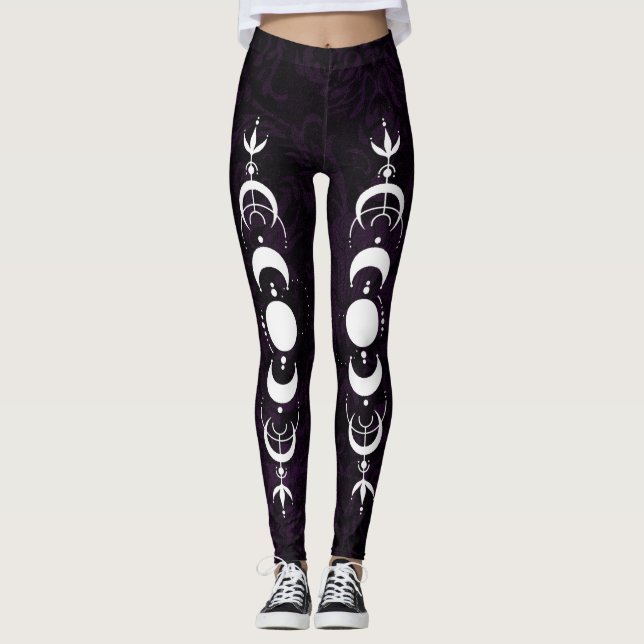 Legging Fase da Lua Roxo Escuro (Frente)