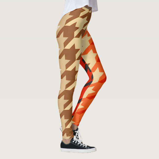 Legging fashion orange geometric chic pattern (Direita)
