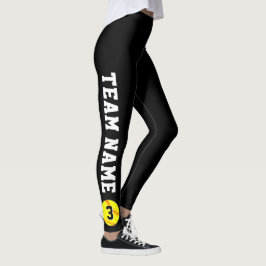 Legging  Fastpitch Softball Team Name and Player Number