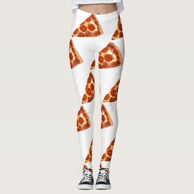 Legging Fatia de pizza de pepperoni clássica derretida do  (Frente)