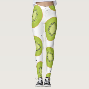 Legging Fatias de fruta de Kiwi, ilustração perfeita.