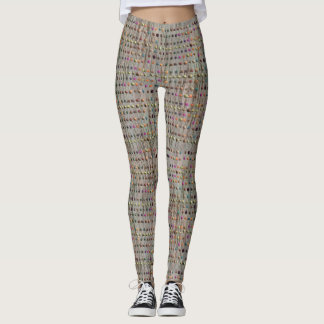 Legging faux texture with dots pattern