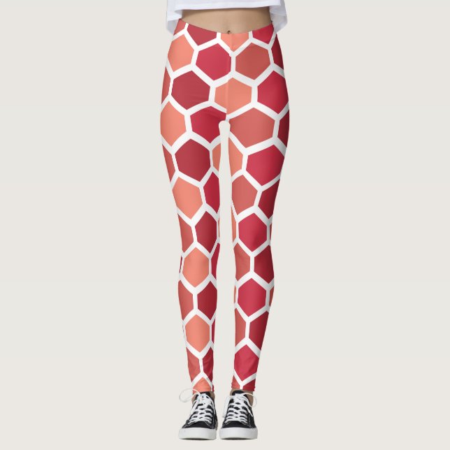 Legging Favo em Vermelhos (Frente)