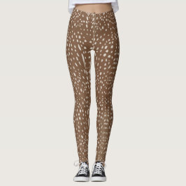 Legging Fawn Localiza O Padrão De Impressão De Animais De