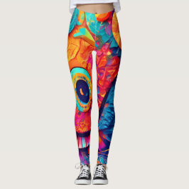 Legging Fechamento de Folha em Forma de Olho