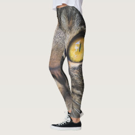 Legging Fechamento de Gato com Olhos Amarelos