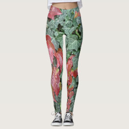 Legging Feira verde vermelha outono