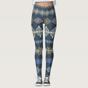 Legging Feitiço étnico: arte tribal sem descontinuidades.