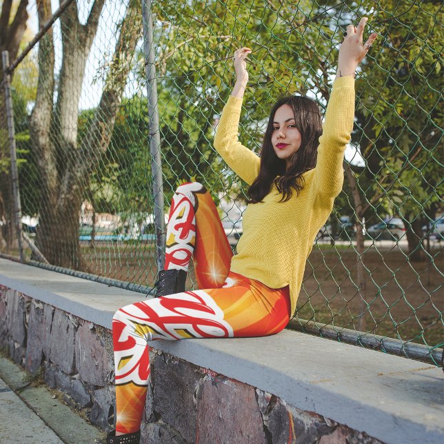 Legging Feliz Aniversário Laranja Costas (Criador carregado)