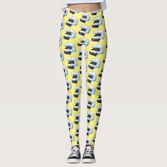 Legging Feliz desenho animado da câmera (Frente)