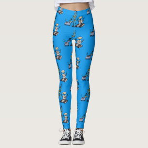 Legging Feliz desenho animado de robôs fofos