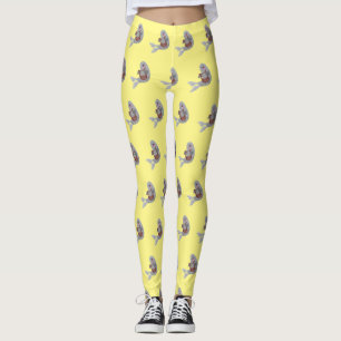 Legging Feliz desenho animado do selo harp