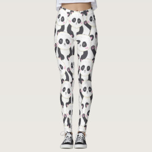 Legging Feliz desenho animado Panda Padrão