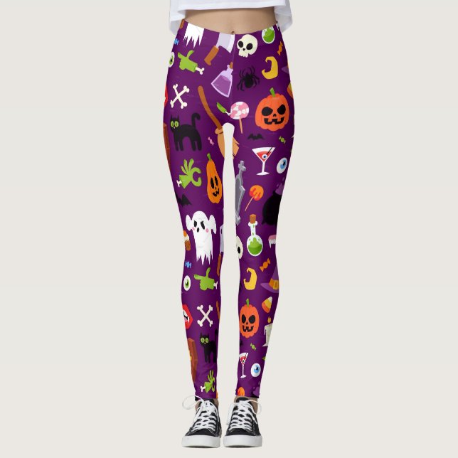 Legging Feliz Design de Halloween (Frente)