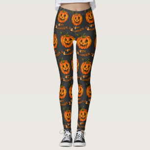 Legging Feliz Dia das Bruxas   abóbora   milho doce