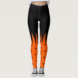 Legging Feliz Dia das Bruxas Laranja Personalizado