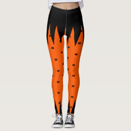 Legging Feliz Dia das Bruxas Laranja Personalizado