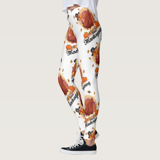 Legging Feliz Dia de Ação de Graças (Esquerda)