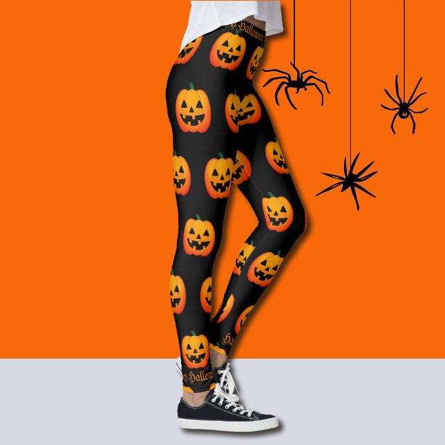 Legging Feliz Halloween Jack O Lanternas Festa Pumpkins (Criador carregado)