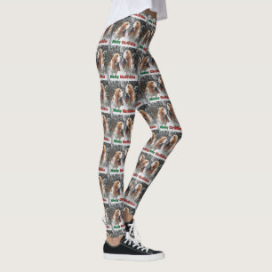 Legging Feliz Natal de Basset Hound