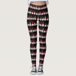 Legging Feliz Natal dos Gnomos Engraçados<br><div class="desc">Estas leggings de Natal divertidas apresentam um padrão riscado de gnomos em vermelho,  verde,  branco e cinza,  sobre um fundo preto (a cor pode ser personalizada,  se desejado). Emparelhe-os com uma das nossas camisas de Natal.</div>