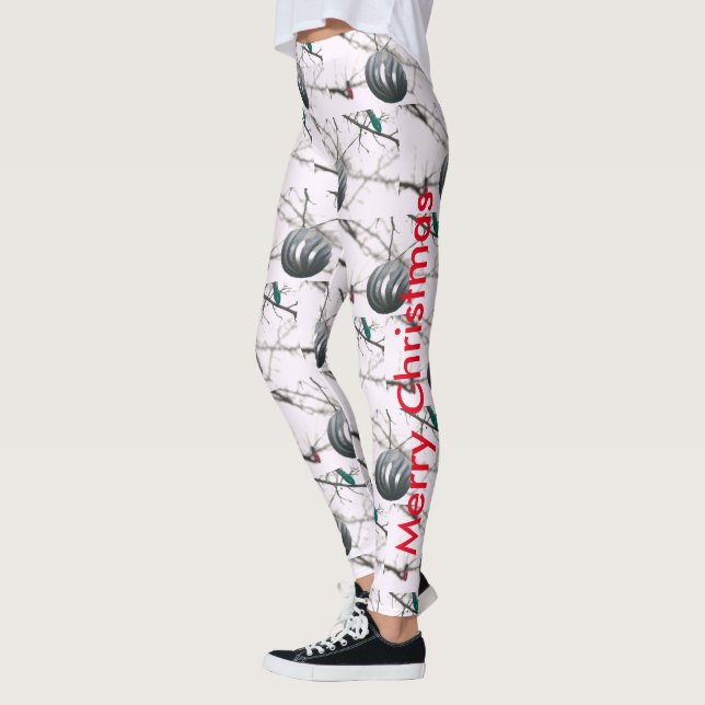 Legging Feliz Natal - Luzes de Árvore de Narração de Ornam (Esquerda)