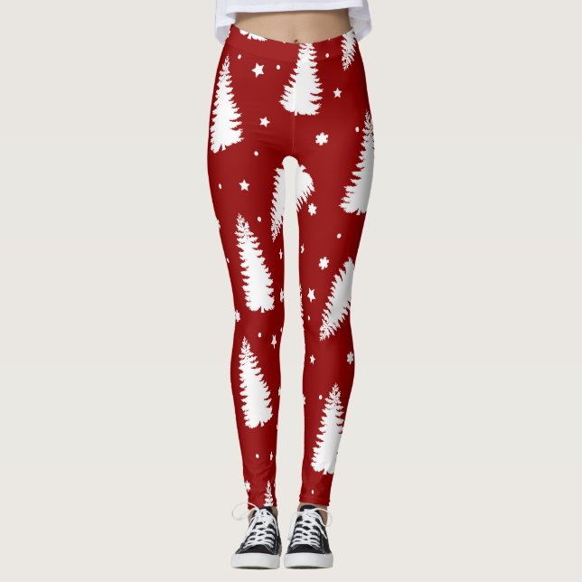 Legging Feliz Natal vermelho (Frente)