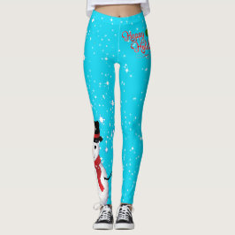 Legging Felizes Feriados Felizes, Snowman, comecem a sua c