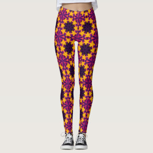 Legging Feminina Estampa Floral Kaleidoscópio