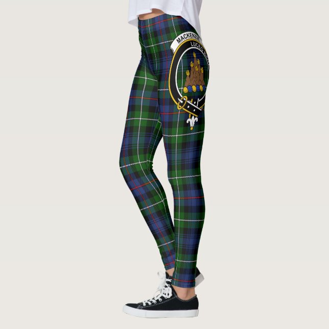 Legging Feminina Xadrez Clan MacKenzie Crest Scots (Esquerda)