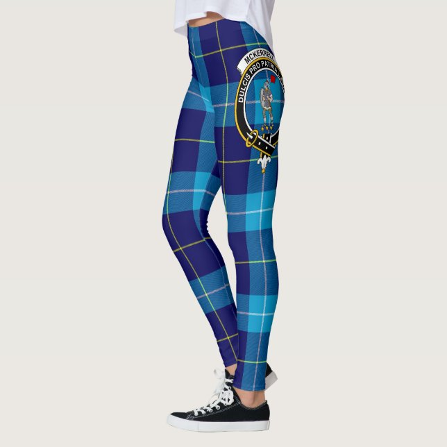 Legging Feminina Xadrez Crest Clan McKerrell Scots (Esquerda)