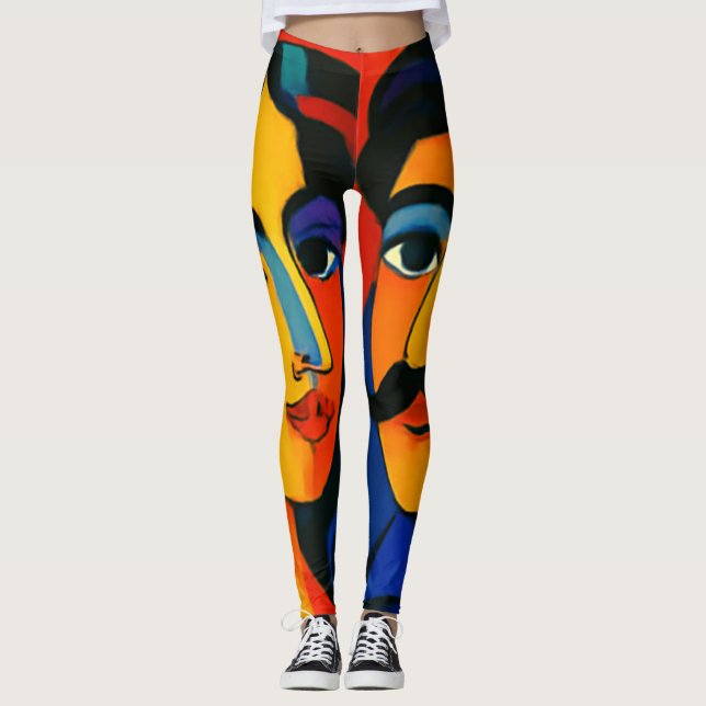 legging feminino design colorido (Frente)