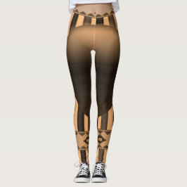 legging feminino laranja preto