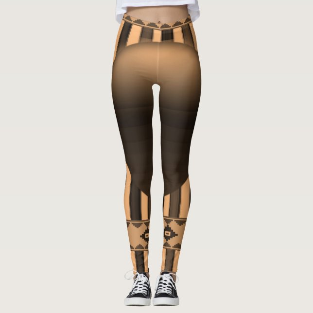 legging feminino laranja preto (Frente)