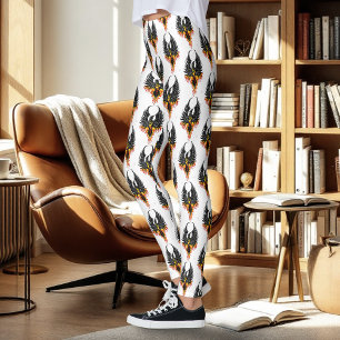 Legging Fênix Fogueira Ascendente Pássaro de Fogo Chamas T