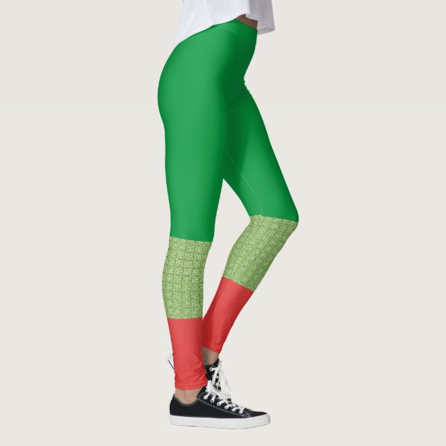 Legging Feriado anima em cada passo, estilo Festivo Elf (Direita)