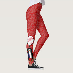 Legging Feriado da Bandeira Chilena Ms. Penguin Falando