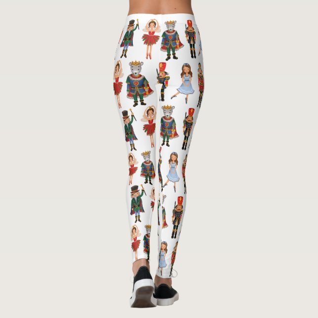 Legging Feriado de inverno de Nutcracker no Natal (Verso)