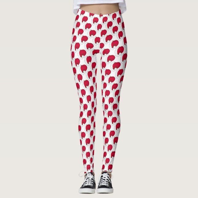 Legging Feriado de Natal do Red Secret Santa Claus (Frente)