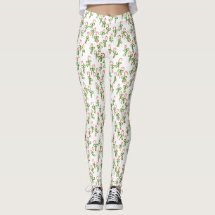 Legging Feriado Natal de Arcos de Candycane