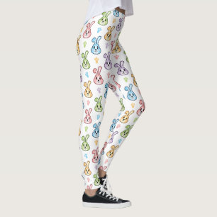 Legging Feriados bonitos do teste padrão do coelho de