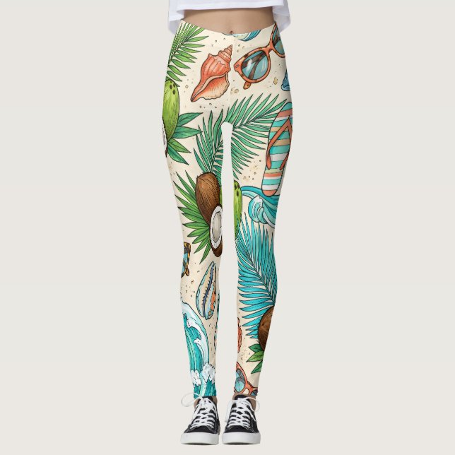 Legging Férias tropicais. (Frente)