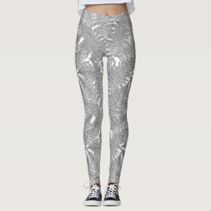 Legging Fern em preto e branco