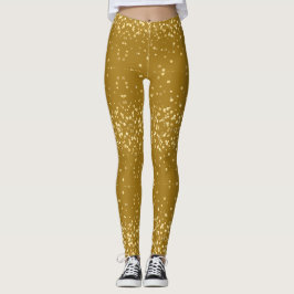 Legging Festa da Divã Glamourosa Resplandecente Dourado Fe