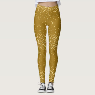 Legging Festa da Divã Glamourosa Resplandecente Dourado Fe