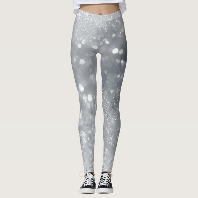 Legging Festa de Brilho Branco (Frente)