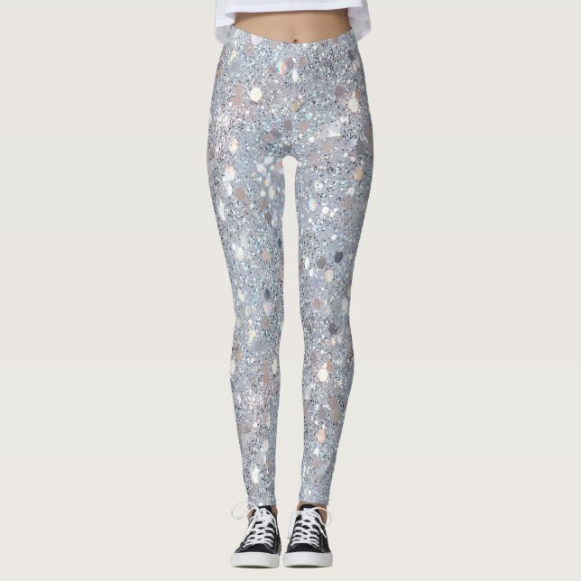 Legging Festa de Brilho Branco (Frente)
